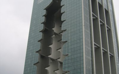 Anodized aluminum building