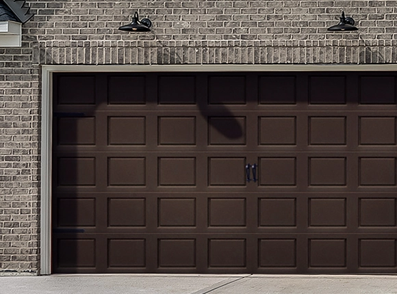 Lorin dark bronze aluminum garage door