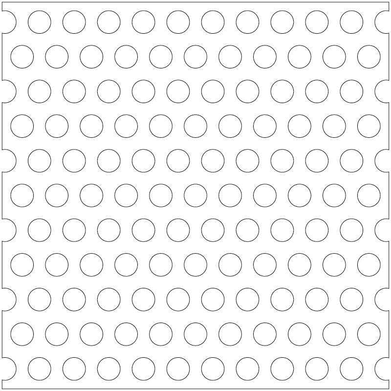 Lorin perforating pattern 121