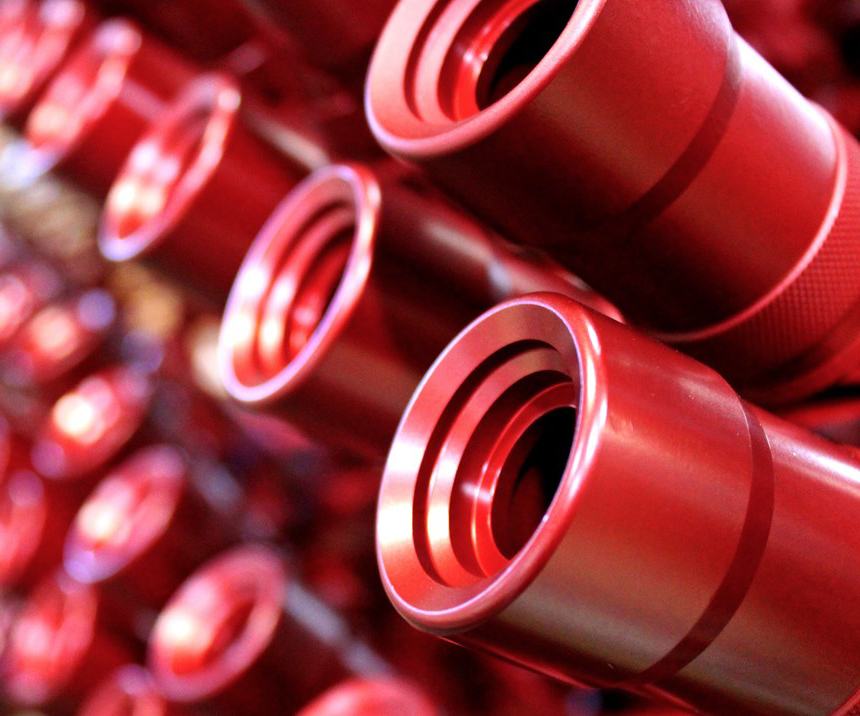 Lorin red batch anodized aluminum