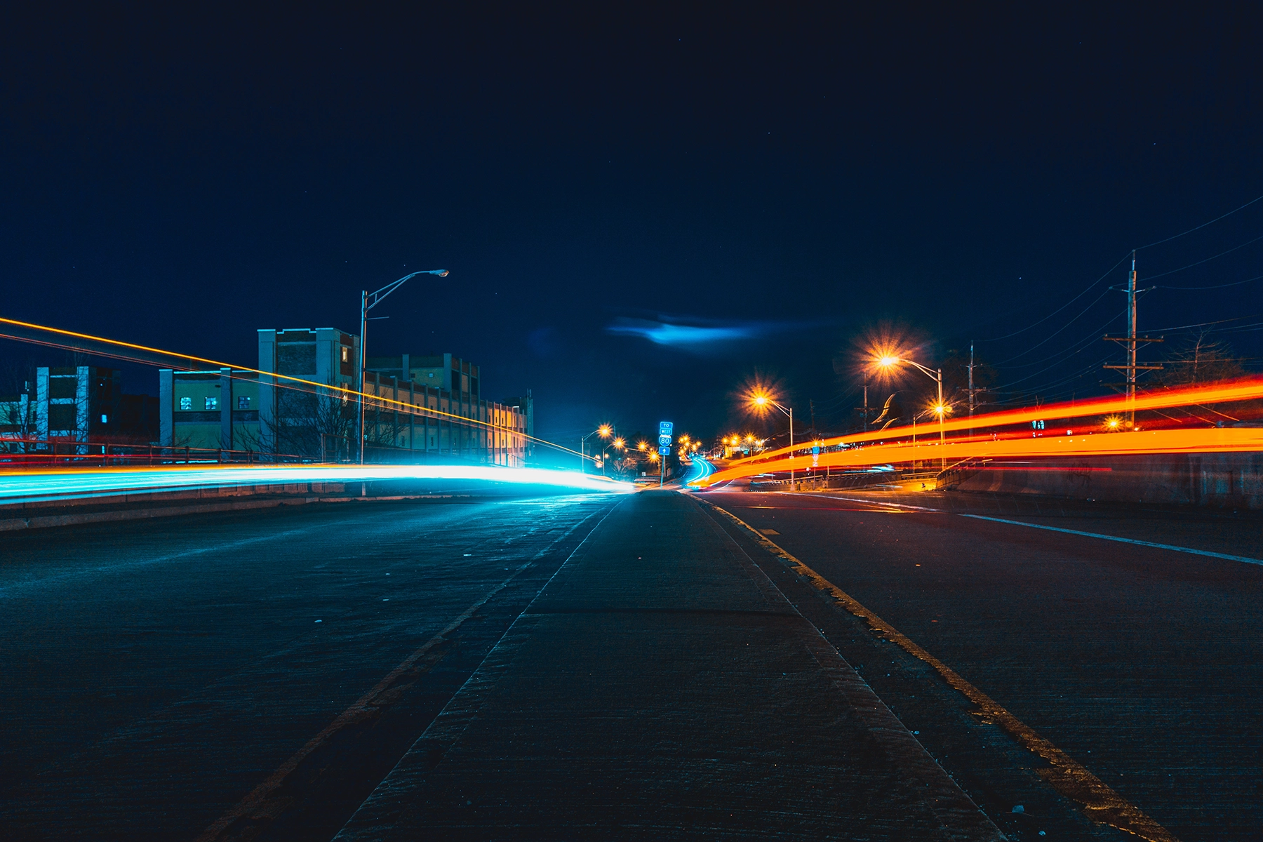 Timelapse of cars on road